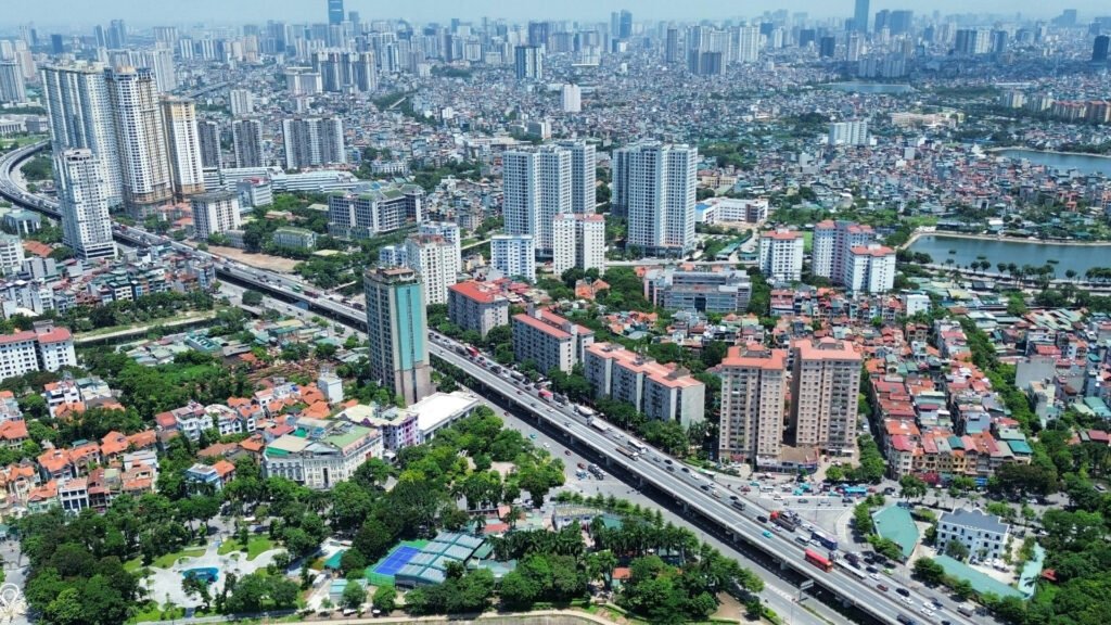 imagem do alto de uma cidade que mostram prédios