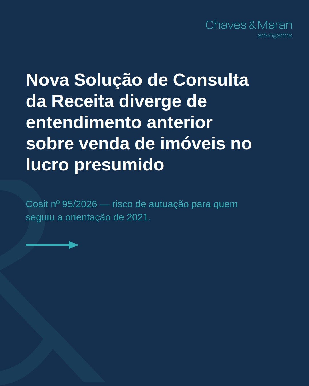 Nova Solução de Consulta da Receita diverge de entendimento anterior sobre venda de imóveis no lucro presumido