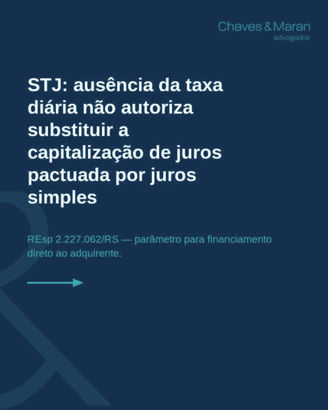 STJ: ausência da taxa diária não autoriza substituir a capitalização de juros pactuada por juros simples